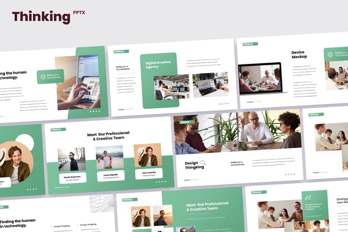 Thinking - Digital Marketing Powerpoint Template