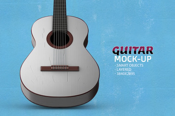 Guitar Face PSD Mock-up