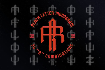 R Black Letter Monogram Logo Vol.3