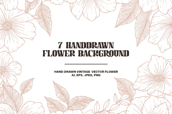 7 Handdrawn Flower Background