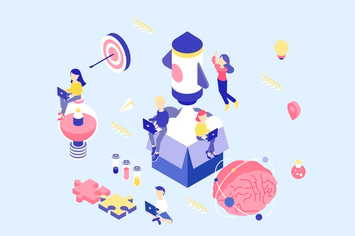Creative Process Isometric Illustration