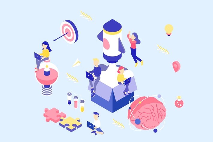 Creative Process Isometric Illustration