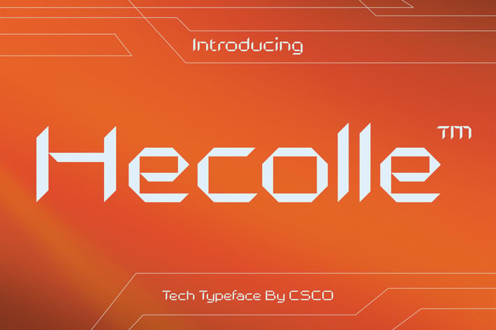 Hecolle – Techno Typeface