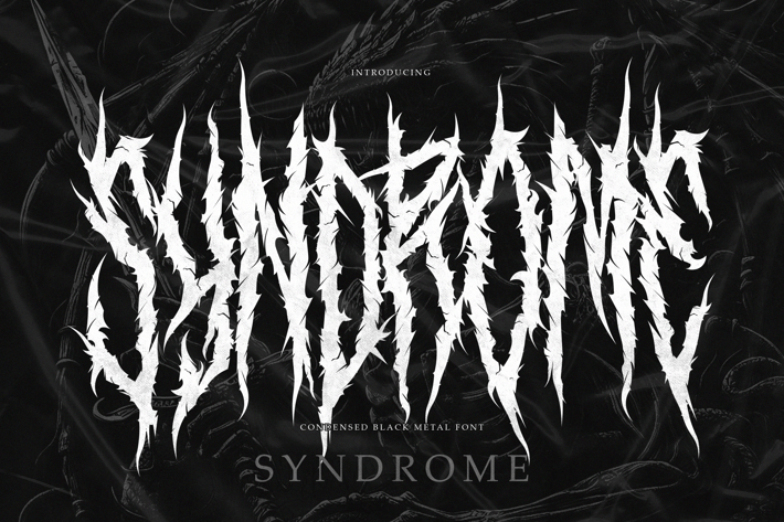 Syndrome – Condensed Black Metal Font