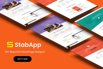 StabApp - App Landing Page PSD Template