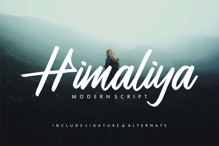 Himaliya | Handwritting Script Font