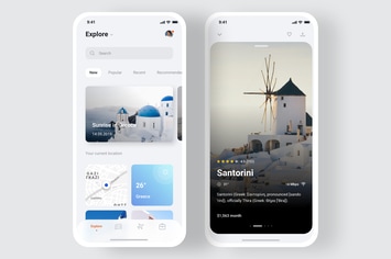 Nomad travel app - Light Mode (iOS) 