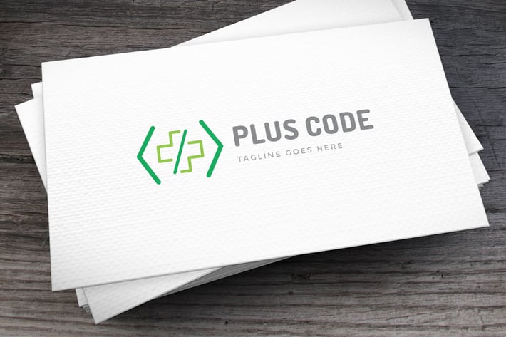 Plus Code Logo Template