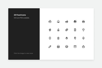 Food Icons - Line style