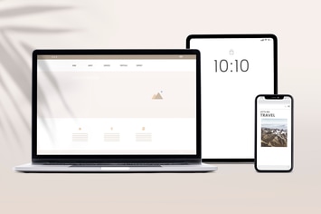 Digital device screens mockup template
