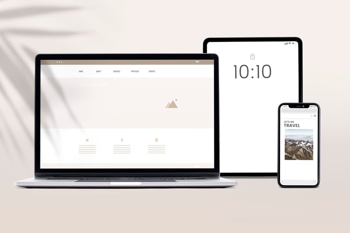 Digital device screens mockup template