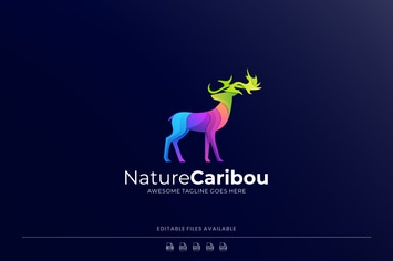 Caribou Gradient Colorful Logo