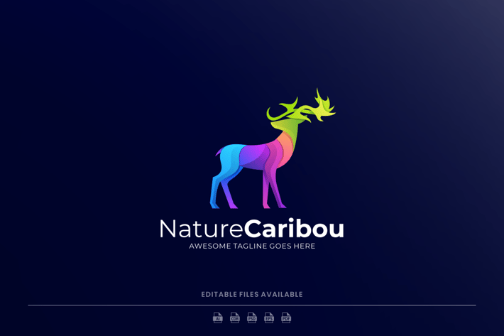 Caribou Gradient Colorful Logo