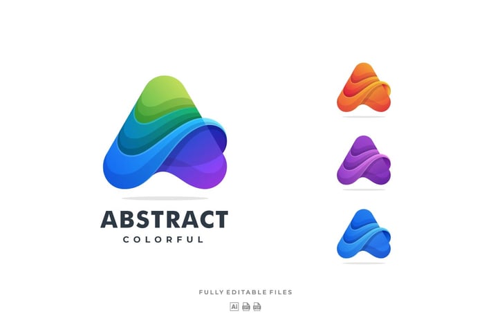 Abstract Letter Colorful Logo
