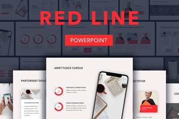 Red Line PowerPoint Template