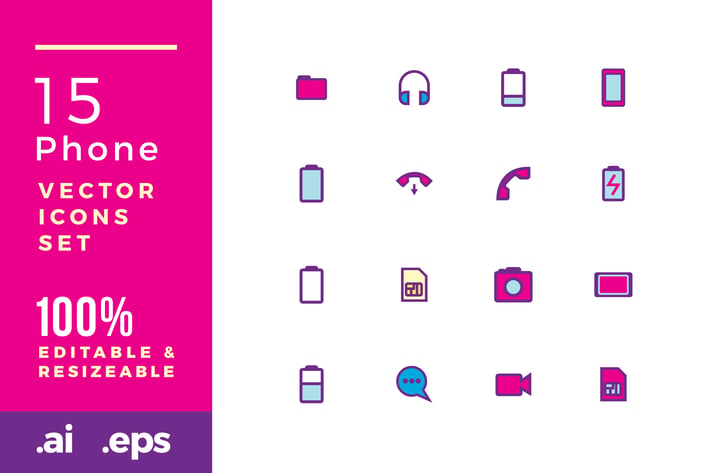 15 Phone vector icon