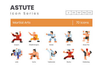 70 Martial Arts Icons