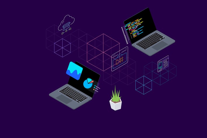 Blockchain Platform Isometric Illustration 3