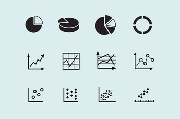 12 Graph and Chart Icons