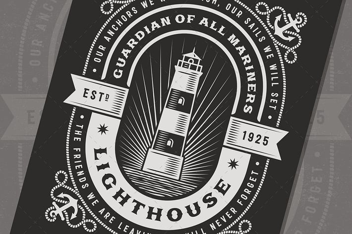Vintage Lighthouse Typography