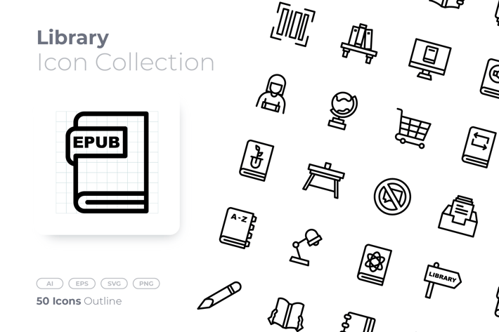 Library Outline Icon