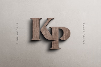 Wood Sign: Logo Mockup Scene