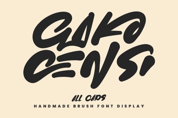 Gako Censi Handmade Brush Display Font