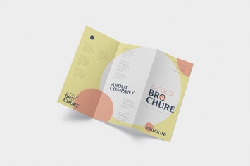 DL Z-Fold Brochure Mockup - 99 x 210 mm Size