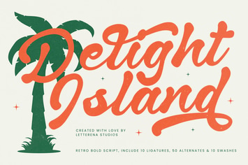 Delight Island Retro Bold Script