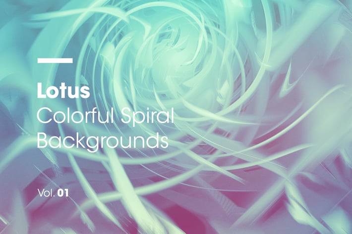 Lotus | Colorful Spiral Backgrounds | Vol. 01