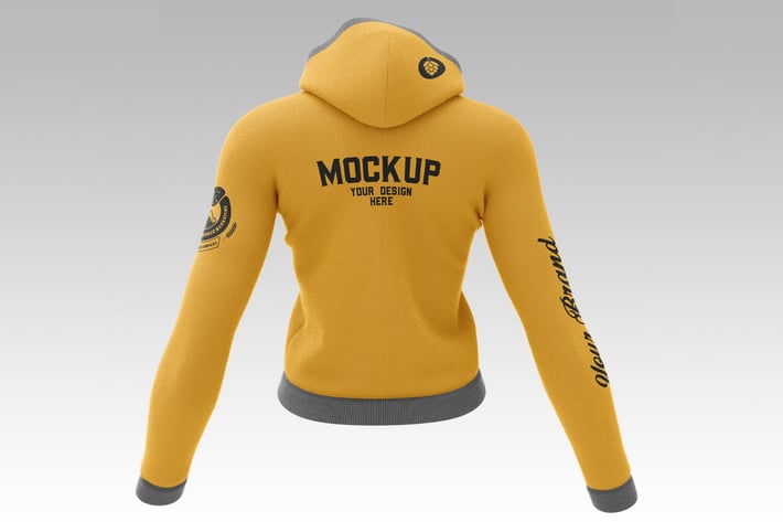Female Sweatshirt Hoodie Mockup
