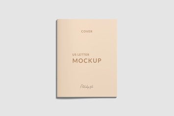 US Letter Cover Brochure/Magazine Mockup