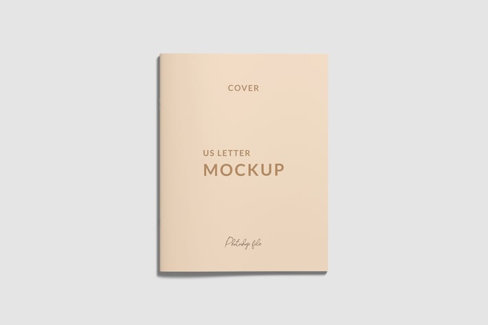 US Letter Cover Brochure/Magazine Mockup