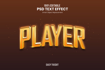 Player - Sporty PSD Text Effect