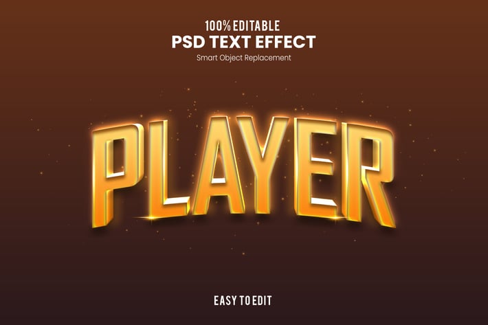Player - Sporty PSD Text Effect