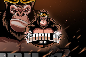 Gorila King - Mascot & Esport Logo