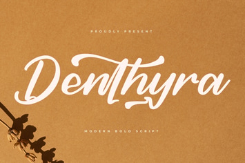 Denthyra Modern Bold Script Font