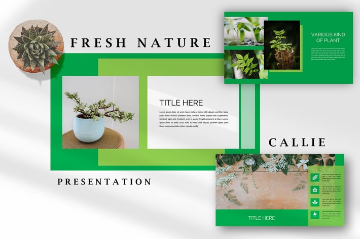 Callie Fresh Nature - Creative PowerPoint Template