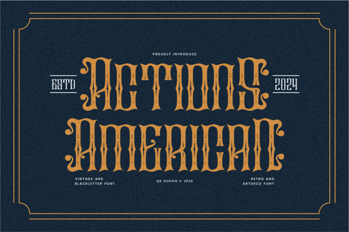 Actions American - Vintage & Artdeco Font