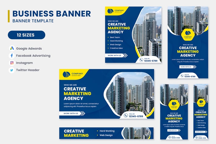 Marketing Agency Google Adwords Banner Template