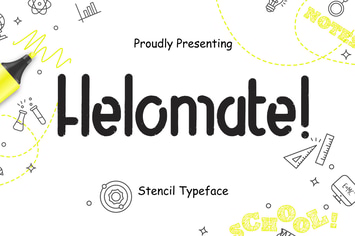 Helomate Stencil Advertisement Font