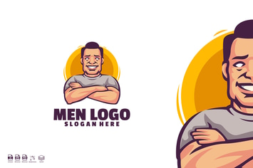 cool men logo Template