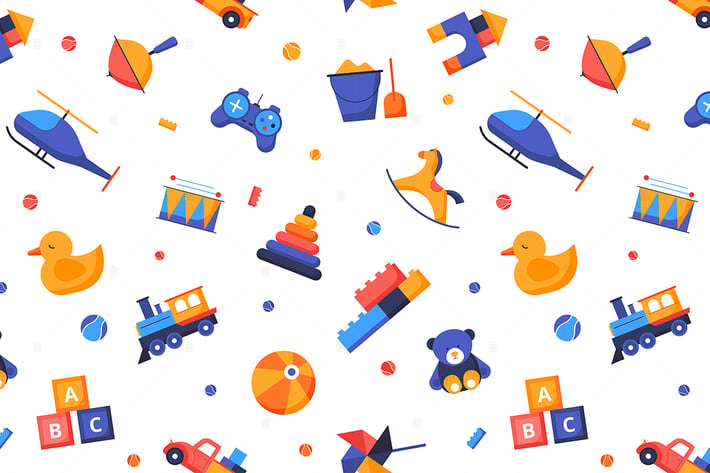 Toys - Seamless Pattern
