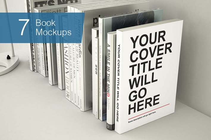 Book Mockup - 7 Poses