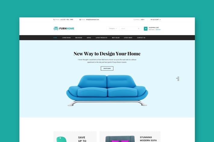 FurnHome : Furniture Shop eCommerce PSD Template