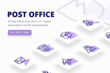 Post Office (Line and Solid)