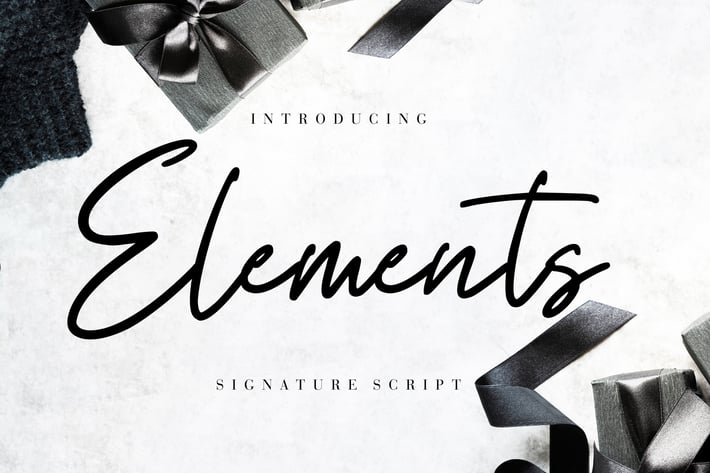Elements Signature Business Font