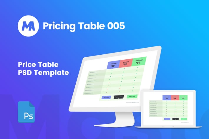 MA - Pricing Table 005