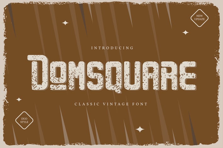 Domsquare | Classic Vintage Font
