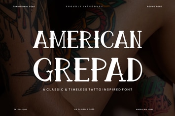 American Grepad - Classic Tattoo Font